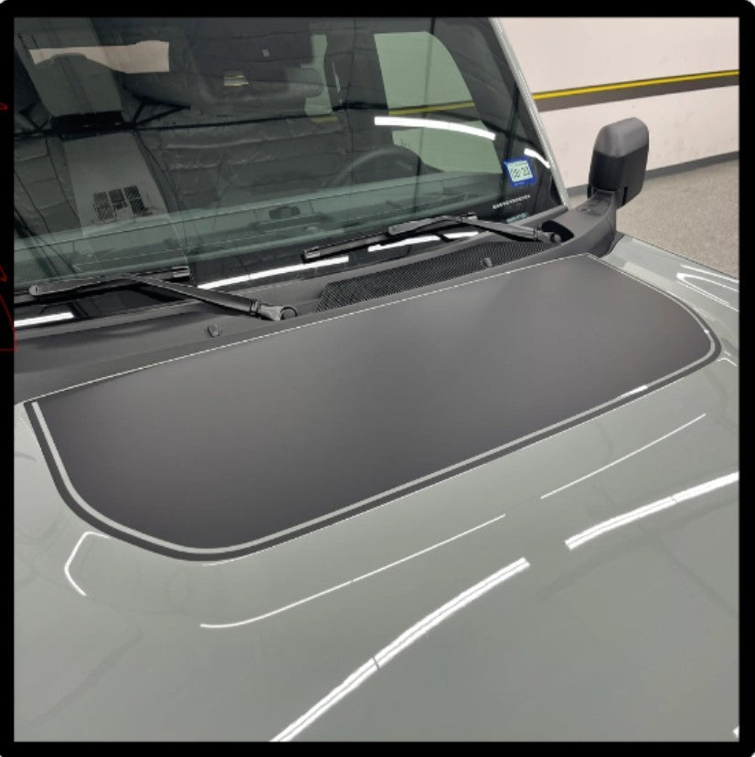 Hood Anti-glare Blackout Vinyl Decal Sticker Custom Fit 2021 2025 Ford Bronco