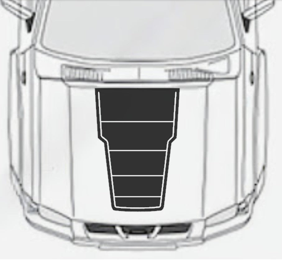 Hood Graphic Stripe Vinyl Decal Sticker Made For 2005-2021 Nissan Frontier