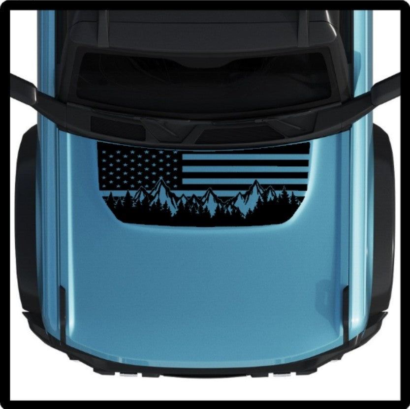 Hood Anti-glare Blackout Vinyl Decal Sticker Custom Fit 2021 2025 Ford Bronco