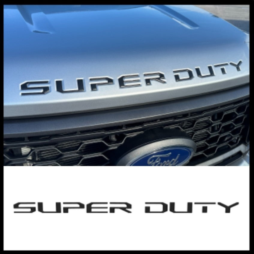 2023 to 2025 Ford Super Duty Hood Insert Letter Vinyl Decal Sticker F-250 F-350