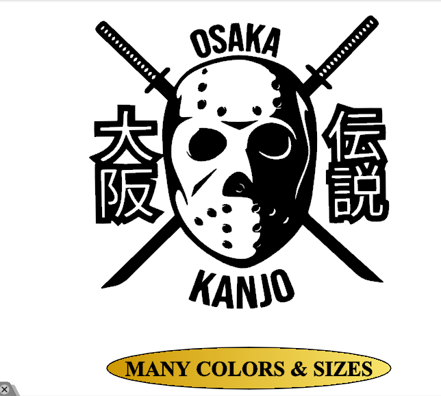 (2x) Osaka Face Mask Kanjo Jdm Stance Vinyl Decal Sticker Car Window Glass Hood