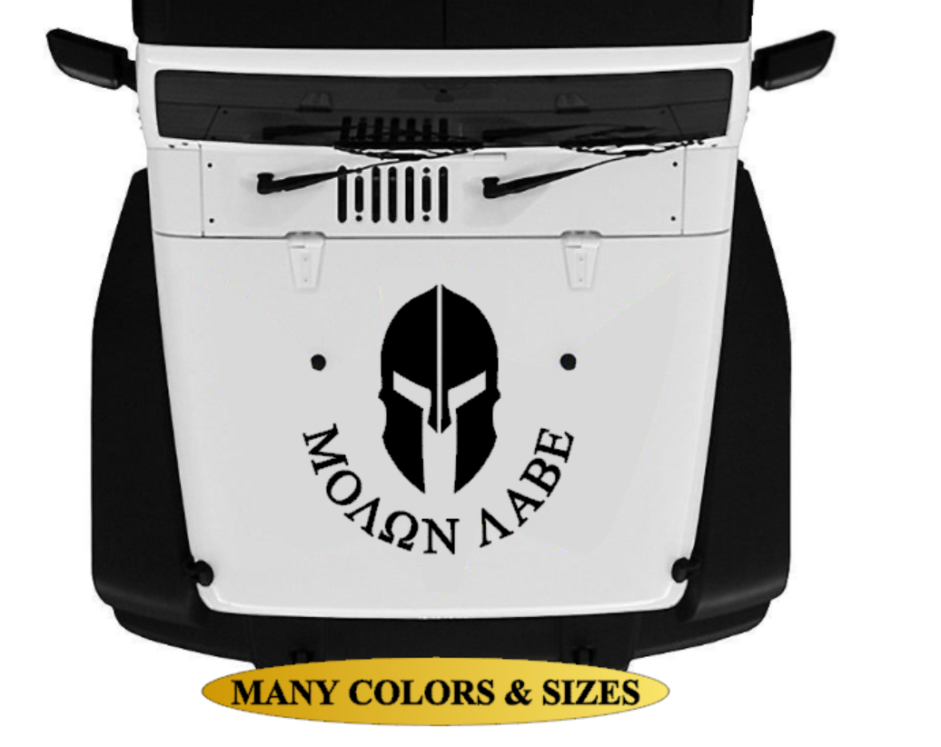2nd Amendment Car Truck Hood Decal Molon Labe Come and Take It Spartan Vinyl