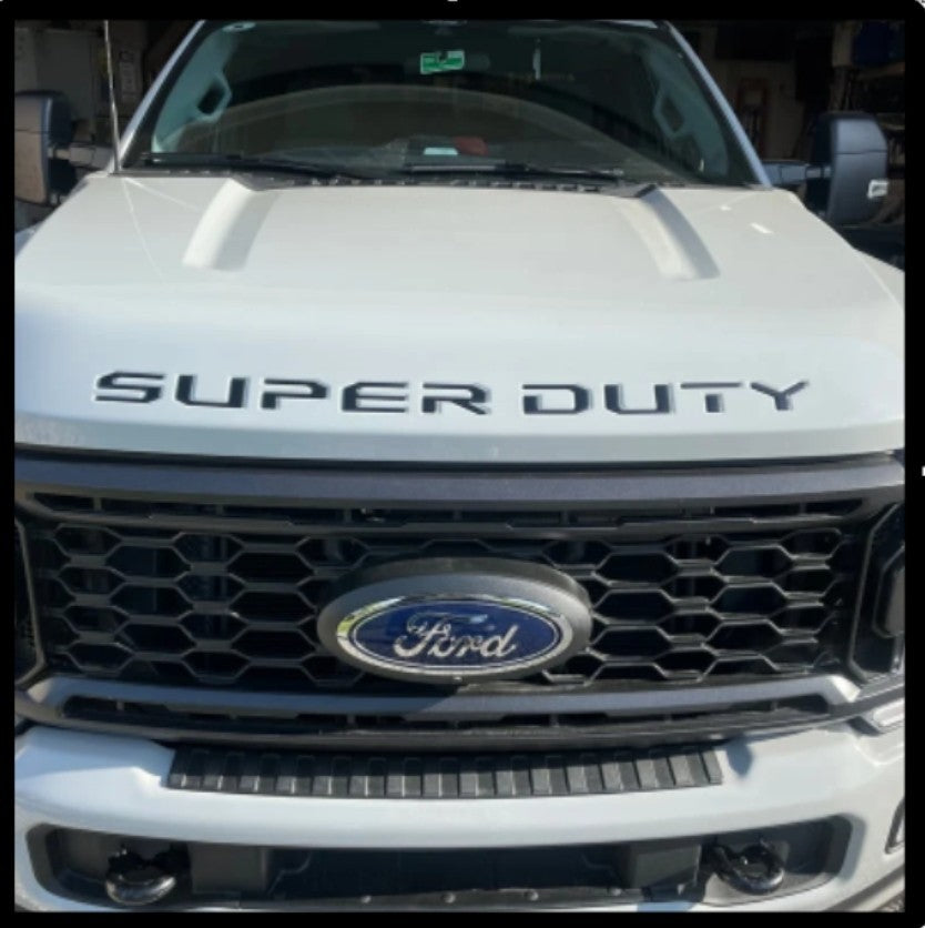 2023 to 2025 Ford Super Duty Hood Insert Letter Vinyl Decal Sticker F-250 F-350